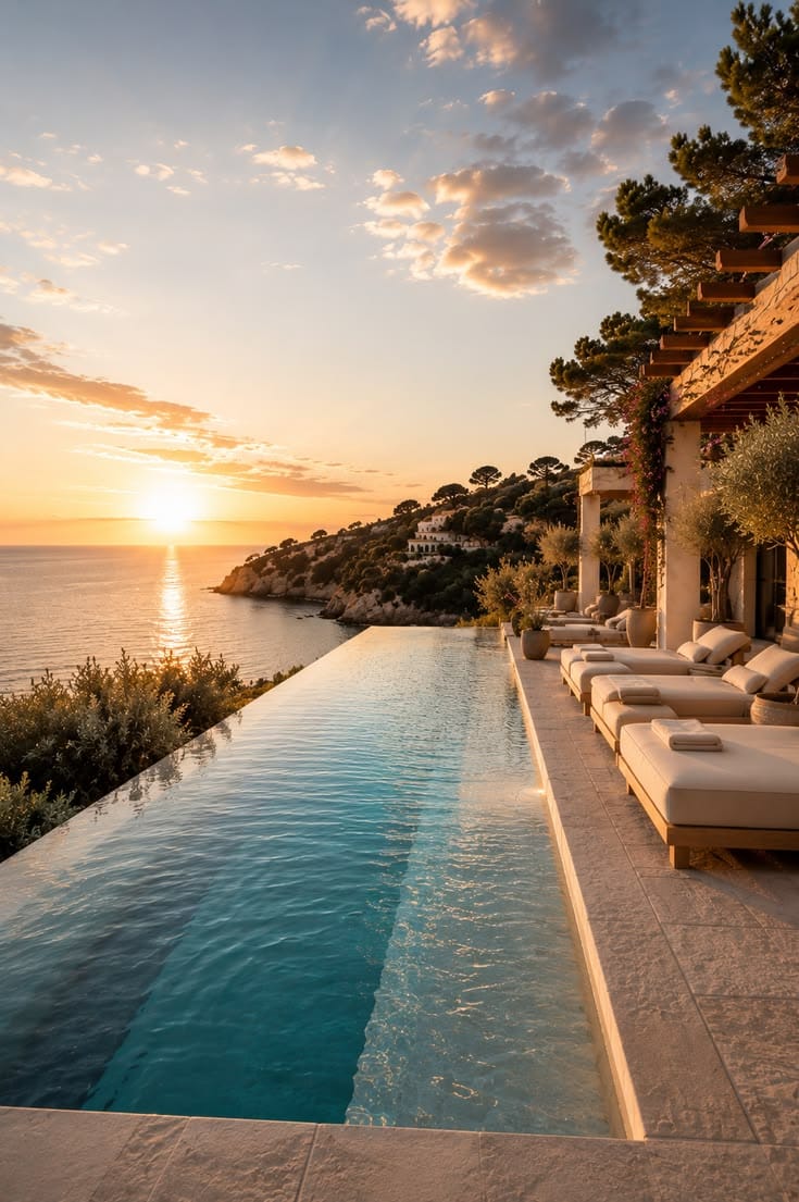 Akdeniz manzaralı resort konsepti